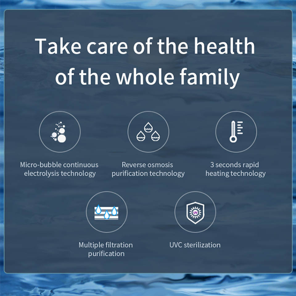 Table Top Drinking Hot and Cold Water Dispenser Machine Portable Electric Uv Water Dispensing Purifier Unit for Home