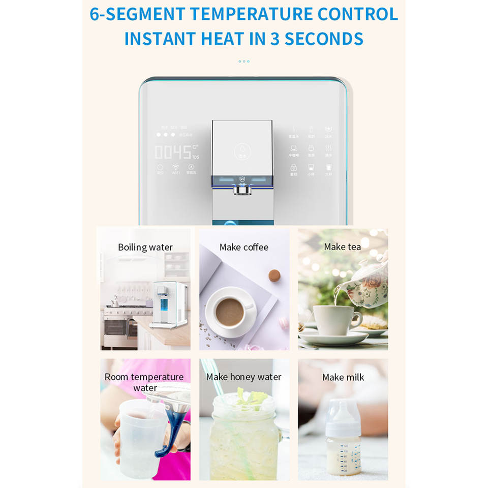 Table Top Drinking Hot and Cold Water Dispenser Machine Portable Electric Uv Water Dispensing Purifier Unit for Home