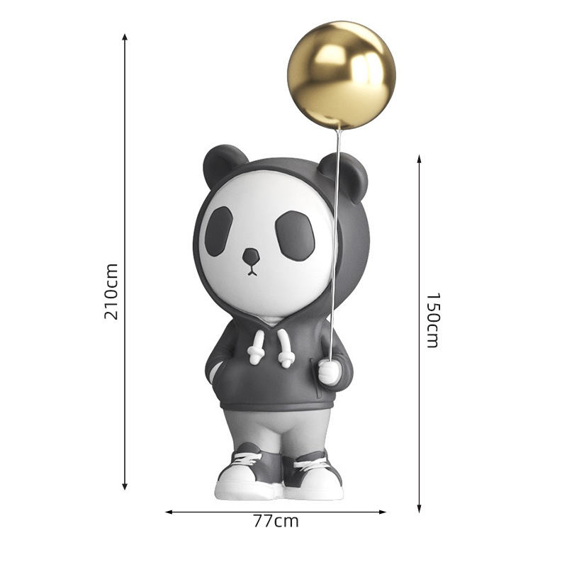 Custom Panda Sculpture Resin Crafts Art DIY Decorations Gifts for Hotel Shop Club Home Decor Living Room Furniture Accessories