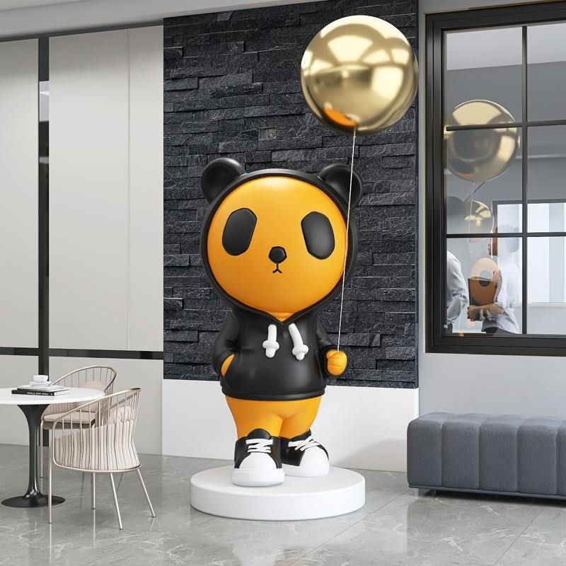 Custom Panda Sculpture Resin Crafts Art DIY Decorations Gifts for Hotel Shop Club Home Decor Living Room Furniture Accessories