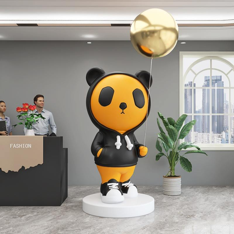 Custom Panda Sculpture Resin Crafts Art DIY Decorations Gifts for Hotel Shop Club Home Decor Living Room Furniture Accessories