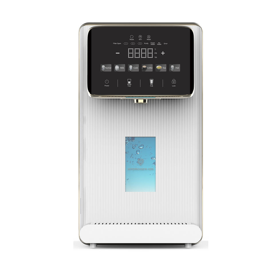 Hydrogen-Rich Countertop Reverse Osmosis Water Purifier Self-Cleaning Cold Drinking Water Dispenser for Hotels Households Cars