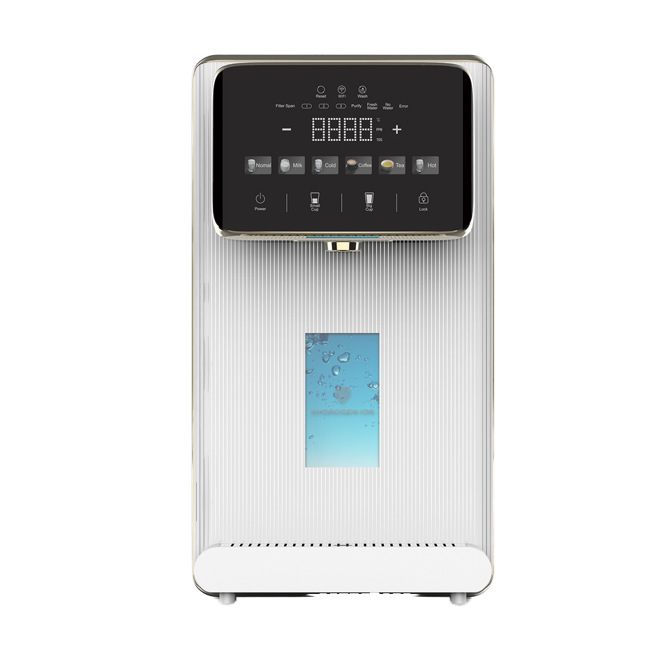 Hydrogen-Rich Countertop Reverse Osmosis Water Purifier Self-Cleaning Cold Drinking Water Dispenser for Hotels Households Cars