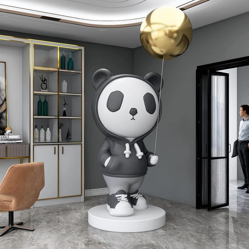 Custom Panda Sculpture Resin Crafts Art DIY Decorations Gifts for Hotel Shop Club Home Decor Living Room Furniture Accessories