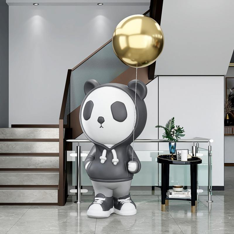 Custom Panda Sculpture Resin Crafts Art DIY Decorations Gifts for Hotel Shop Club Home Decor Living Room Furniture Accessories