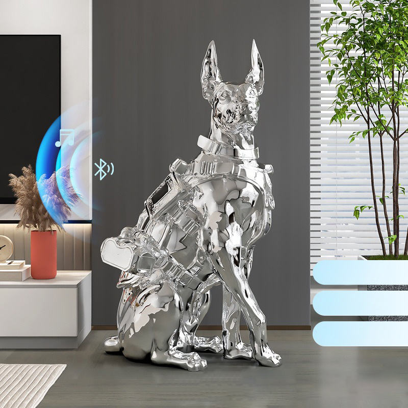 New Doberman Sculpture Resin Crafts Floor Ornaments Porch Living Room Furniture Luxury Home Decoration Office Gifts