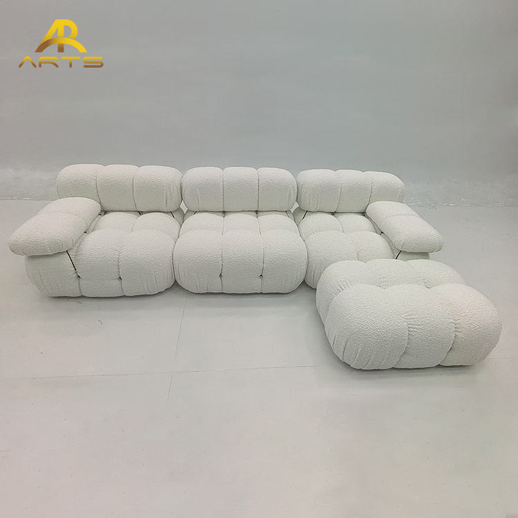 Modern Luxury Single Modular Sofa Set Classic Nordic Home Furniture Top Sponge for Apartments Hotels Villas Made of Wood