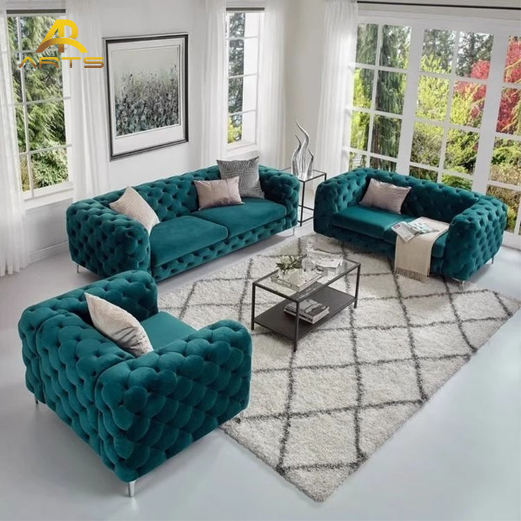 New Design Furniture Living Room Sectional Sofas Customize Fabric Modular Modern Sofa Fabric Set Furniture for Villas Sofa