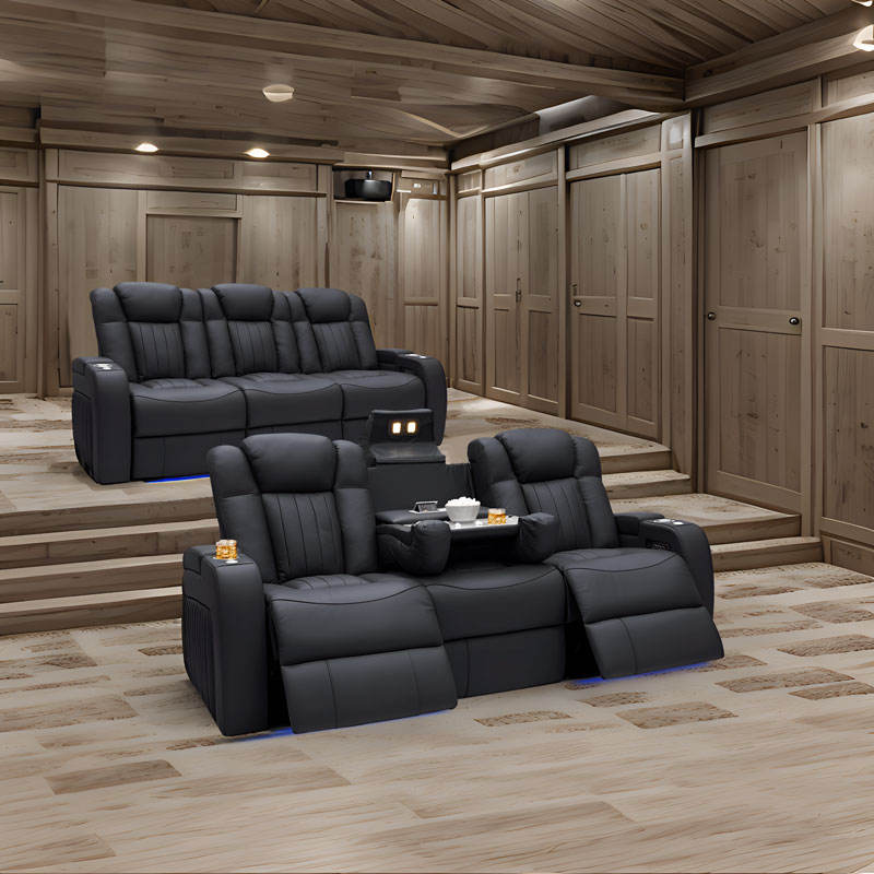 Modern Genuine Leather VIP Cinema Home Theater Electric Recliner Is Selling Well Living Room Home Living Room Sofa Cup Holder