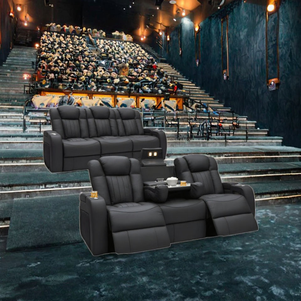 Modern Genuine Leather VIP Cinema Home Theater Electric Recliner Is Selling Well Living Room Home Living Room Sofa Cup Holder