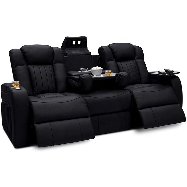 Modern Genuine Leather VIP Cinema Home Theater Electric Recliner Is Selling Well Living Room Home Living Room Sofa Cup Holder