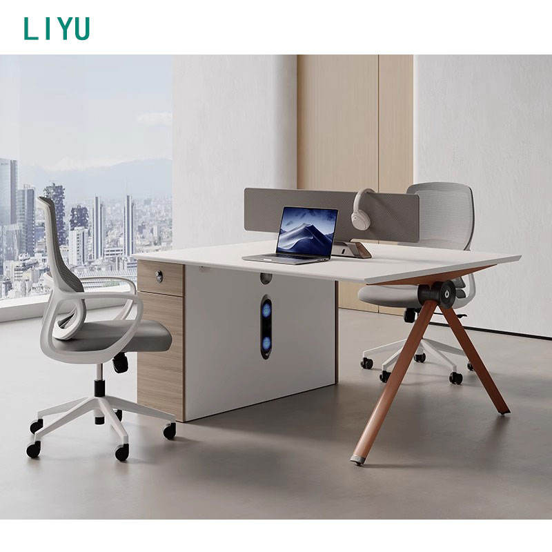Liyu Modern Modular Office Furniture 2-4 6-Person Workstation Desk Table Partition China Manufacturer