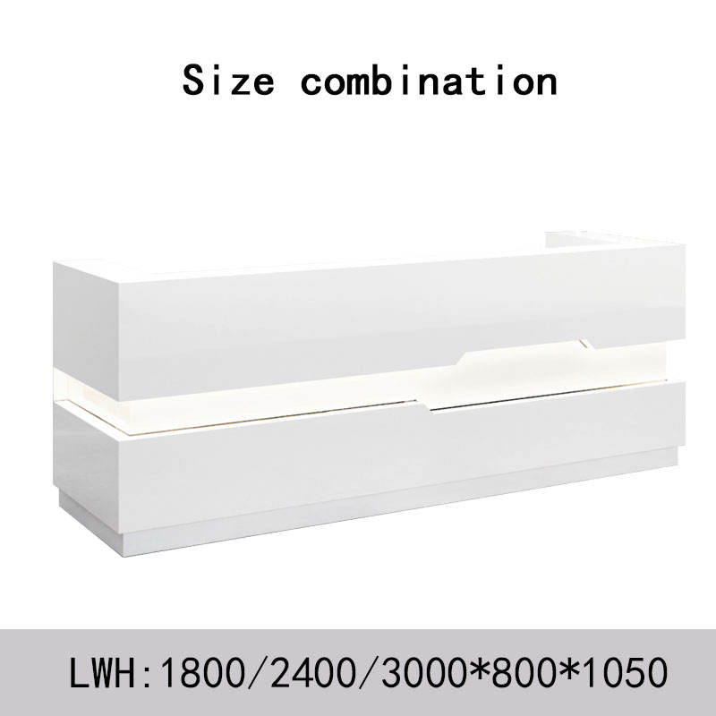 Liyu Custom Luxury Reception Desk Modern Wood Furniture Contemporary Panel Office Work Desk for Hotels & Hospitals 1 Set
