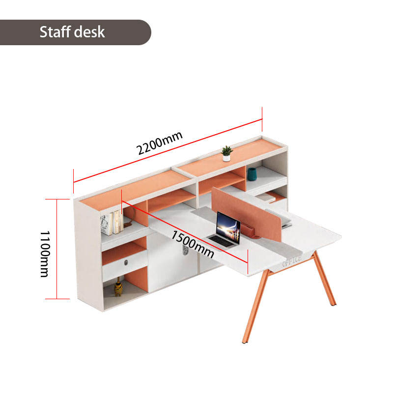 Liyu Modern Design 4-Person Desk Modular Office Workstation Furniture Standard Sizes Table Partition