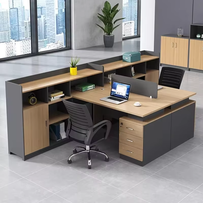Liyu Furniture Best-selling New Modern Office Workstation and Chair Design Partition for Multi-person Office Staff Table