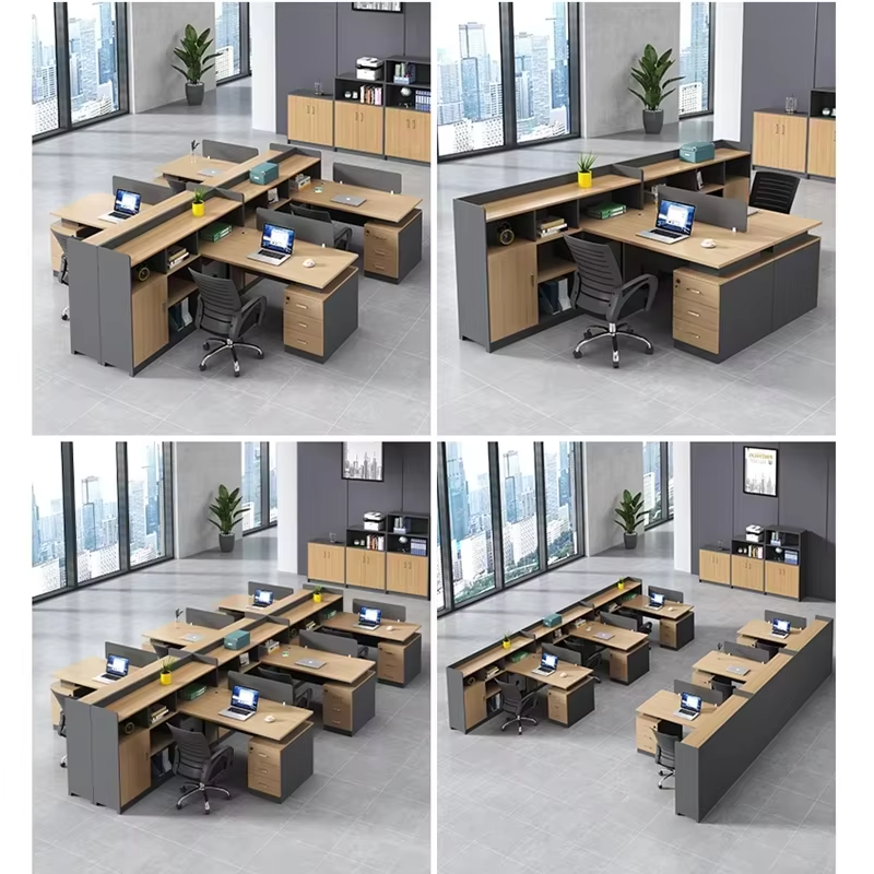 Liyu Furniture Best-selling New Modern Office Workstation and Chair Design Partition for Multi-person Office Staff Table