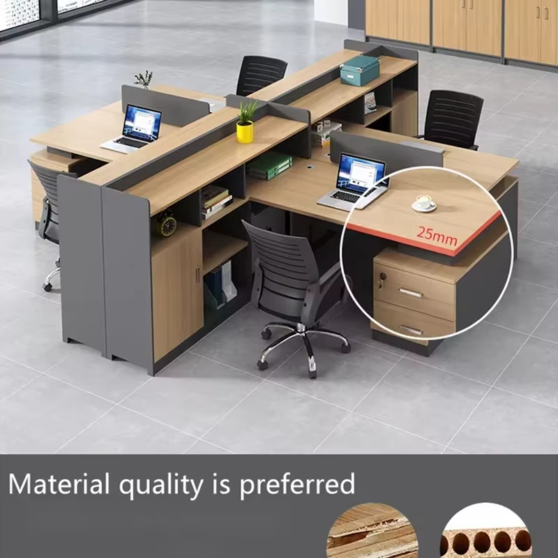 Liyu Furniture Best-selling New Modern Office Workstation and Chair Design Partition for Multi-person Office Staff Table