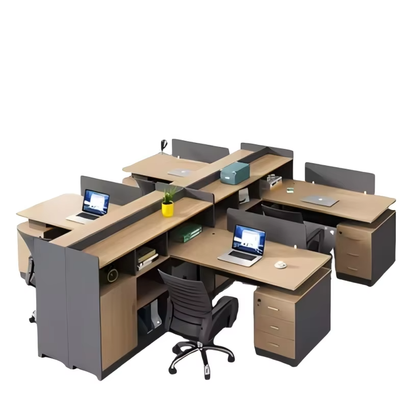 Liyu Furniture Best-selling New Modern Office Workstation and Chair Design Partition for Multi-person Office Staff Table