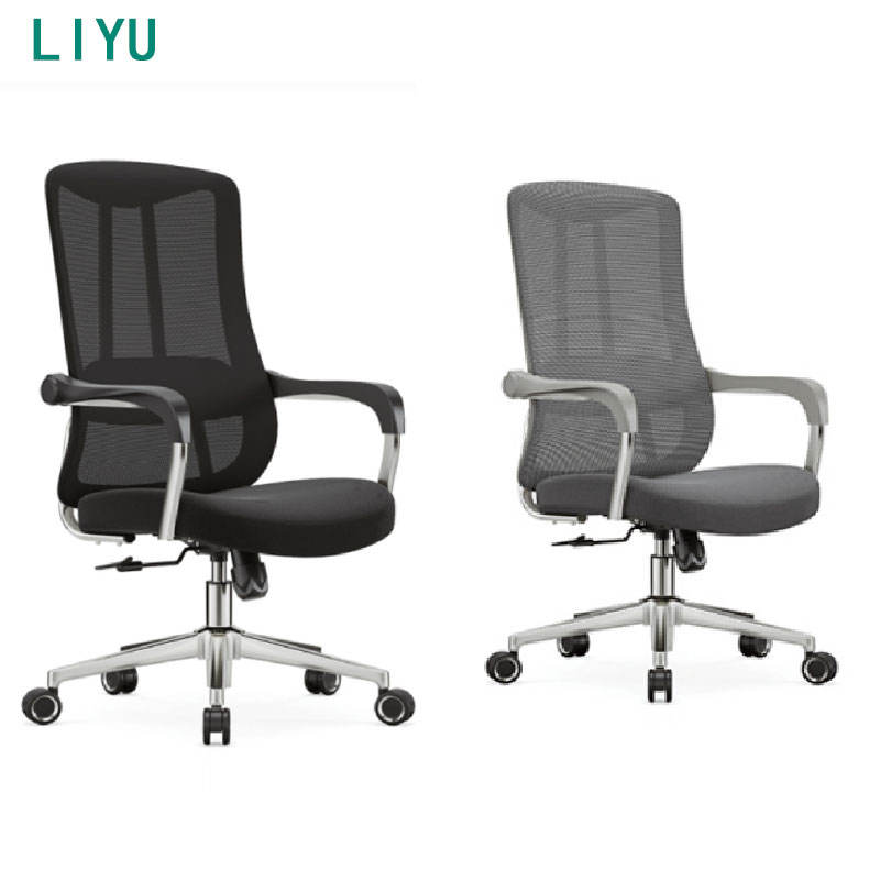 Liyu Furniture Ergonomic Modern Mesh Executive Chair Height Adjustable Revolving Office Lift Chair with Swivel Feature Fabric