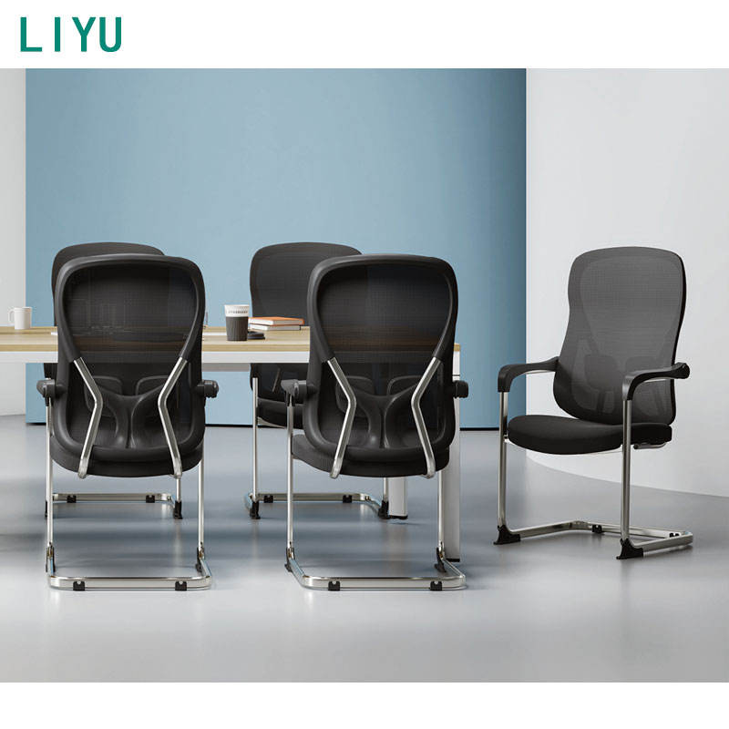 Liyu Furniture Modern Ergonomic Office Furniture-Mesh Conference/Meeting Chair for Home Executive Use Durable Metal Material