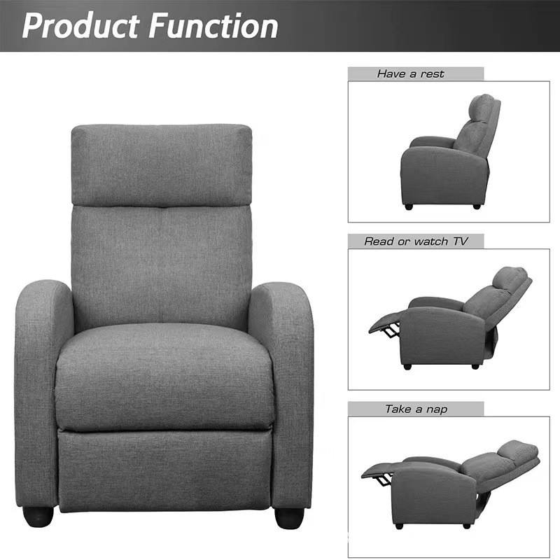 Modern Extendable Reclining Massage Sofa Set Electric & Manual Genuine Synthetic Recliner with Metal Frame Optional Color