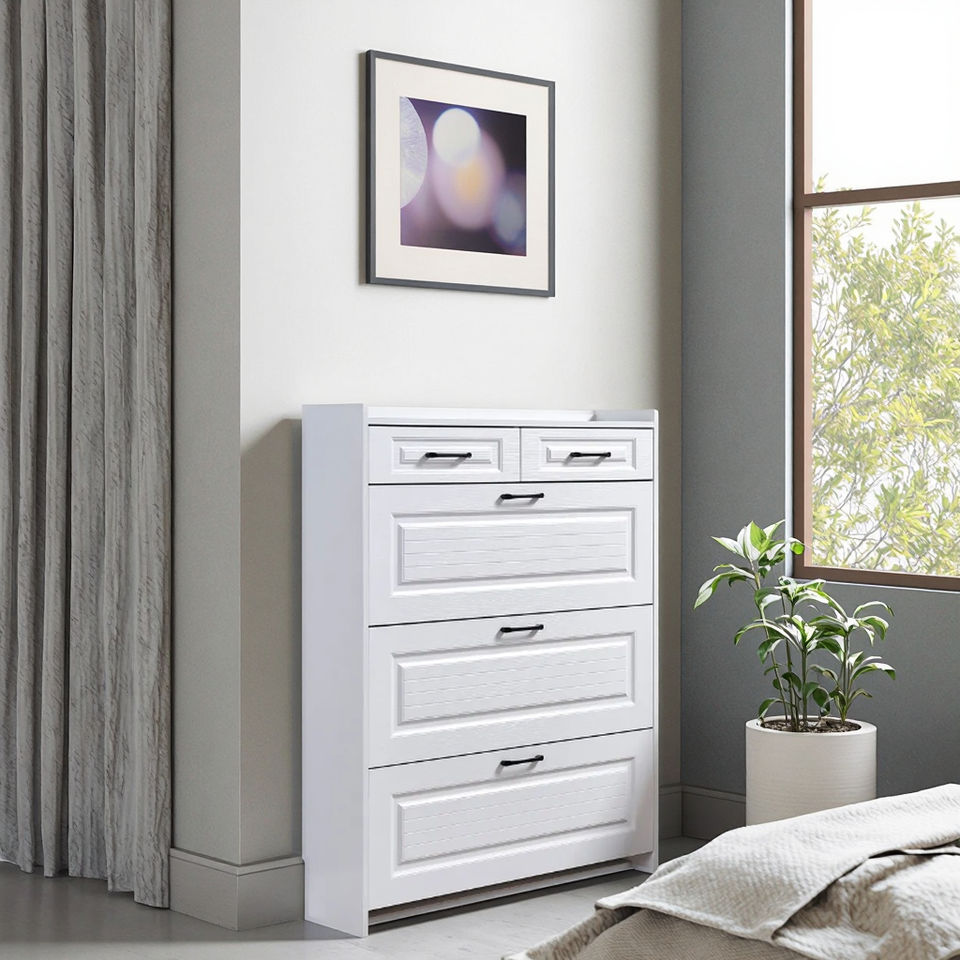 Wholesale Organized Furniture Wooden Stacks Shoe Storage Rack Cabinet for Home Apartment School Living Room