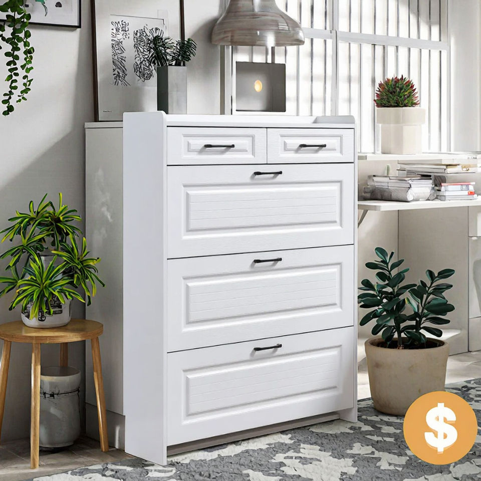 Wholesale Organized Furniture Wooden Stacks Shoe Storage Rack Cabinet for Home Apartment School Living Room