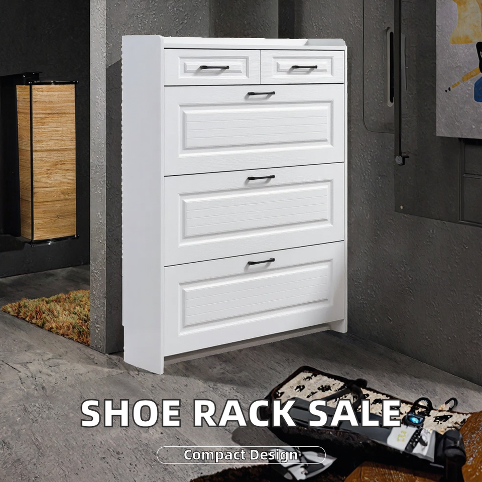 Wholesale Organized Furniture Wooden Stacks Shoe Storage Rack Cabinet for Home Apartment School Living Room