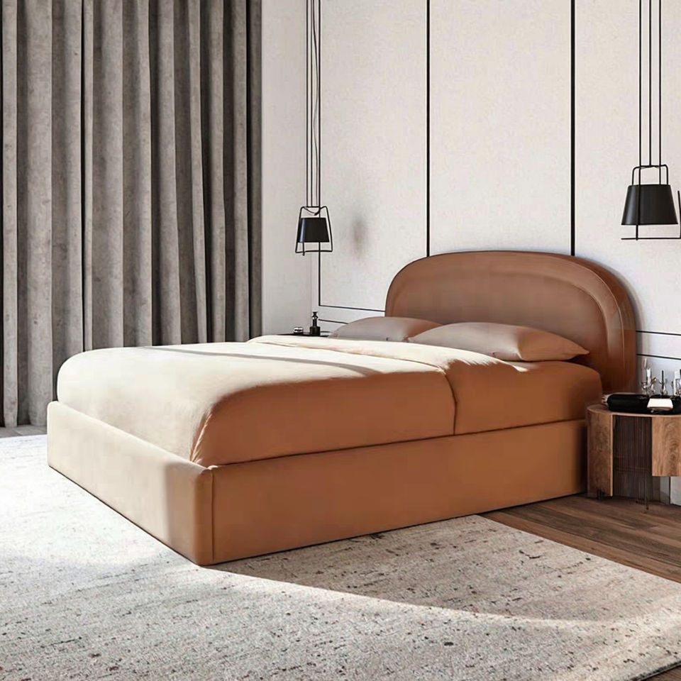 Tufted Soft Velvet Reclining Bed Frame Storage Design for Contemporary Bedroom Sleep Comfort Premium Quality