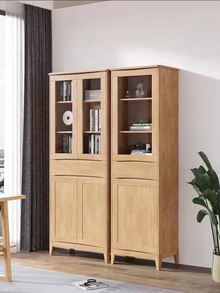 Multi-Level Wooden Bookcase Simple Display Bookshelf for Living Room Comic Style Home Furniture Storage Cabinets