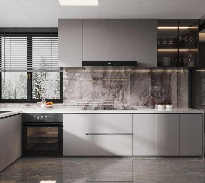 Custom Modern Plywood Kitchen Cabinets Contemporary Design Melamine Kitchen Storage Cabinet