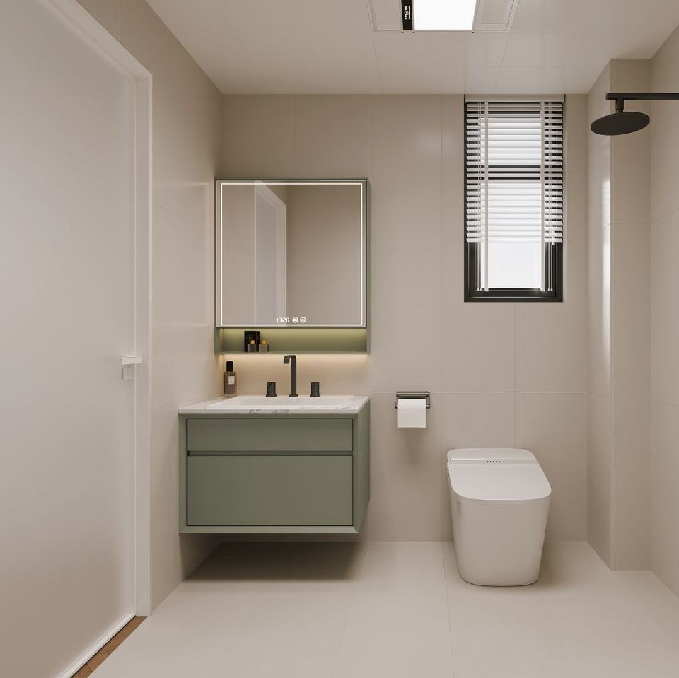 Modern LED Wall-Mounted Bathroom Cabinets Bathroom Vanities with Sink for Home Hotel