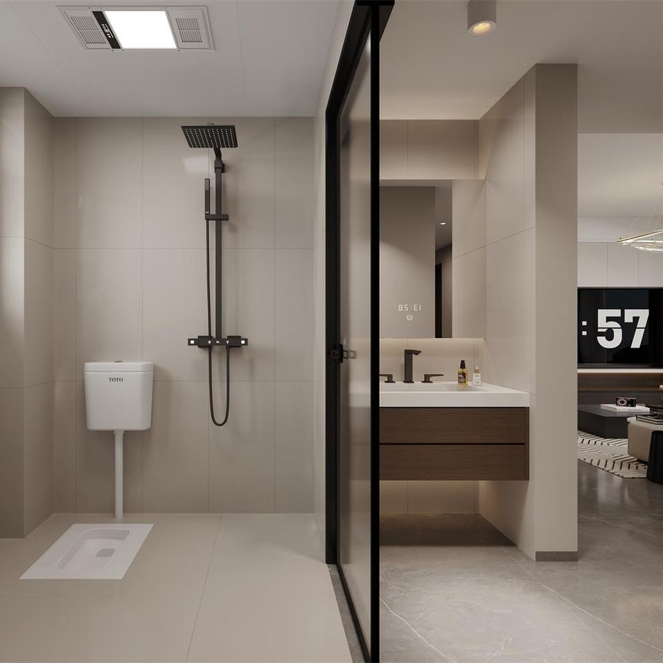 Modern LED Wall-Mounted Bathroom Cabinets Bathroom Vanities with Sink for Home Hotel