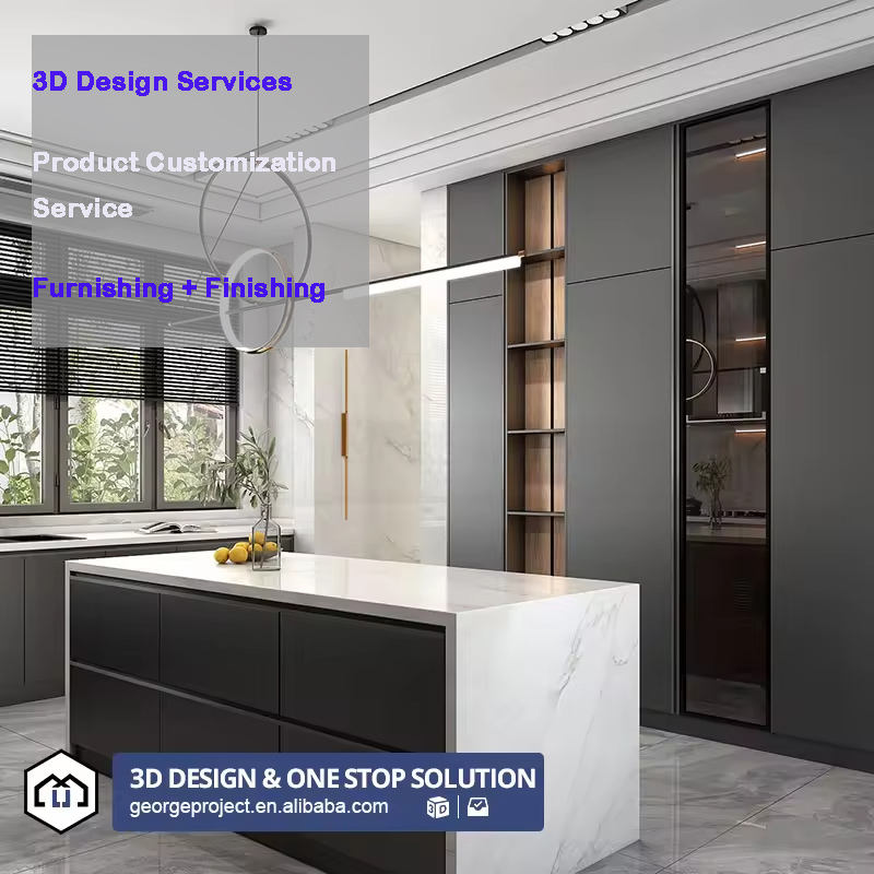 UK Apartment Project Kitchen Pantry Storage Cabinet Modern Home Cupboard Kitchen Cabinet