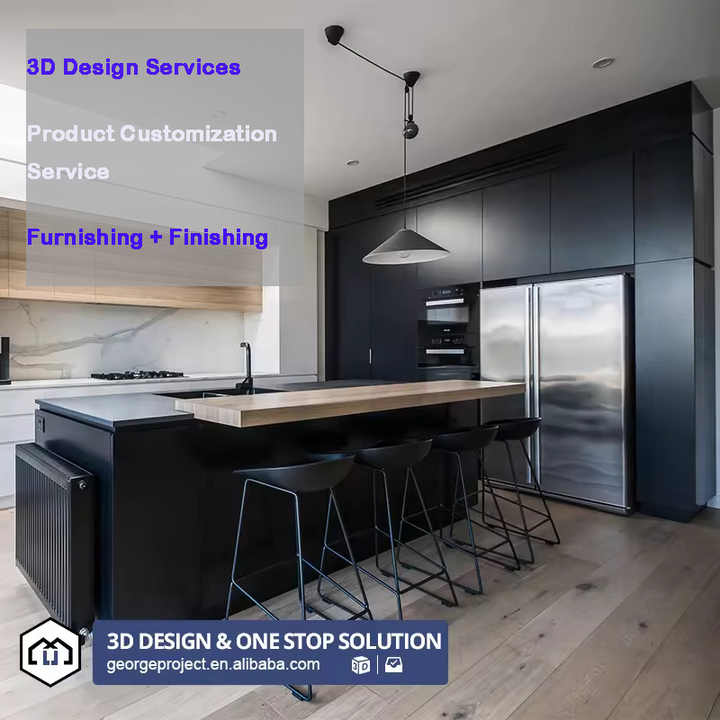 Manufacturer Smart Furniture Wholesale Gray Glossy Wooden Acrylic Designs Lacquer Kitchen Cabinet Cabinet for Villa Project