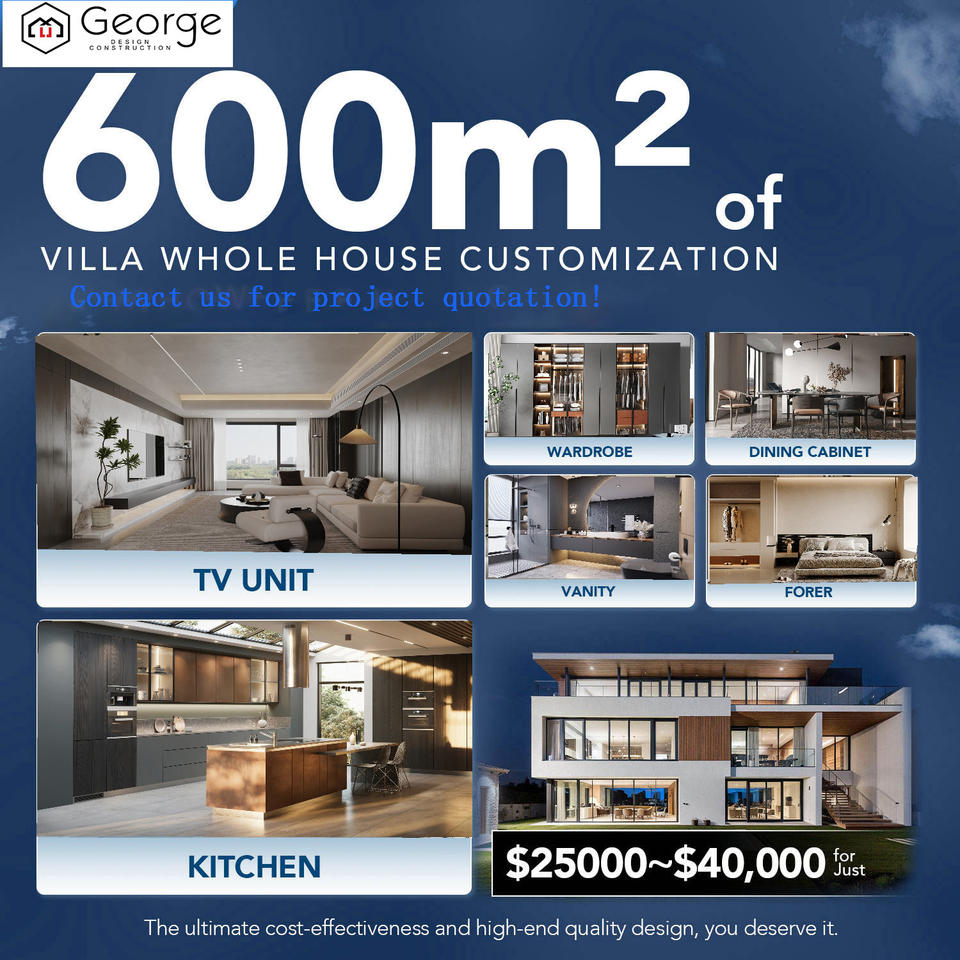 USA Villa Project Modern Custom Kitchen Cabinet Furniture Simple Design in Wood Material for Kitchen Cuisine