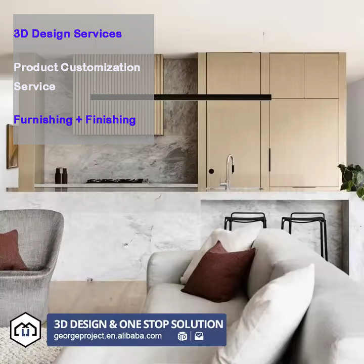 Mauritius Villa Project Classic Wooden and Glass Kitchen with Peninsula Practical and Functional Kitchen Cabinets