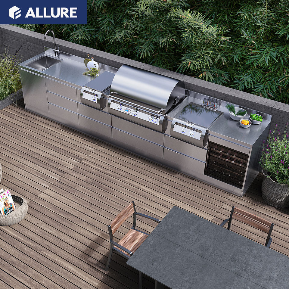 Allure Cuisine Prefab Luxury Modular Cabinetry Kitchens Furniture Modern Kitchen Designs Outdoor Bbq Kitchen Cabinets Island