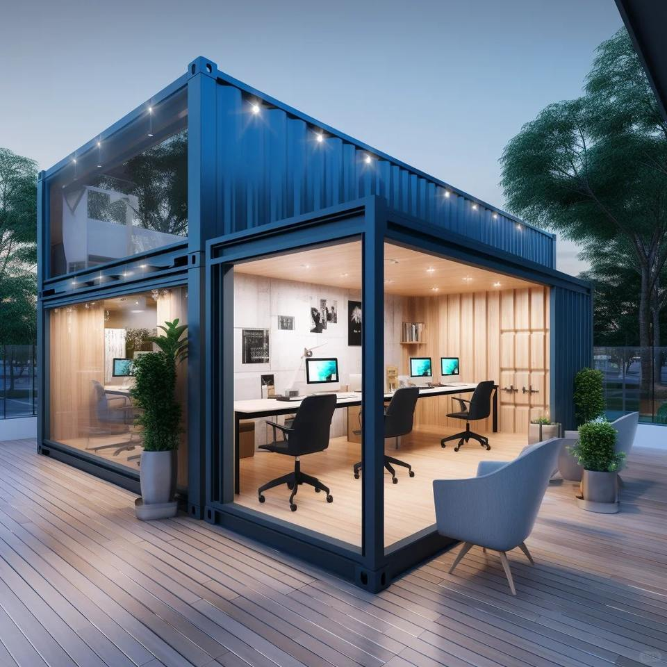 China Modern Prefab Container Homes Easy Install 20ft 40ft Modular Prefabricated Container House for Leisure Facilities