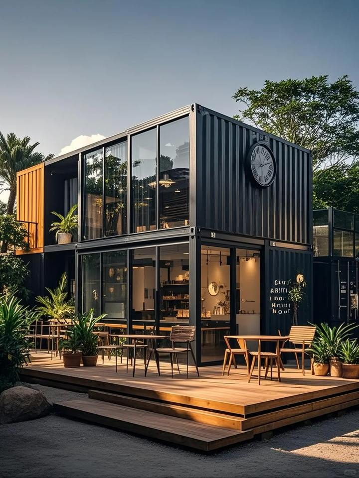 China Modern Prefab Container Homes Easy Install 20ft 40ft Modular Prefabricated Container House for Leisure Facilities