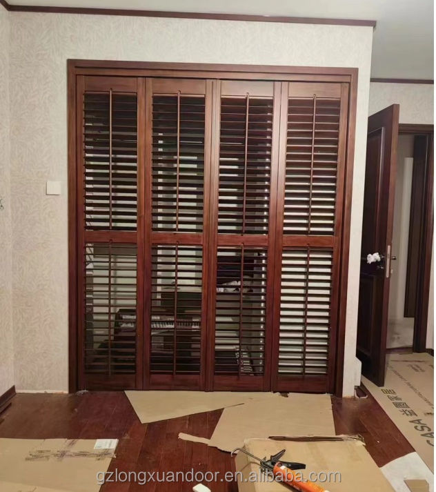 Custom Made Solid Wood Plantation Shutter Blinds Wood Window Shutters Interior