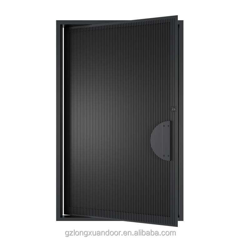 Security Aluminum Pivot Doors Outdoor Use Anti-Theft Feature Midcentury Modern Dining Hall Entry Hotels Villas Farmhouses 5 Year