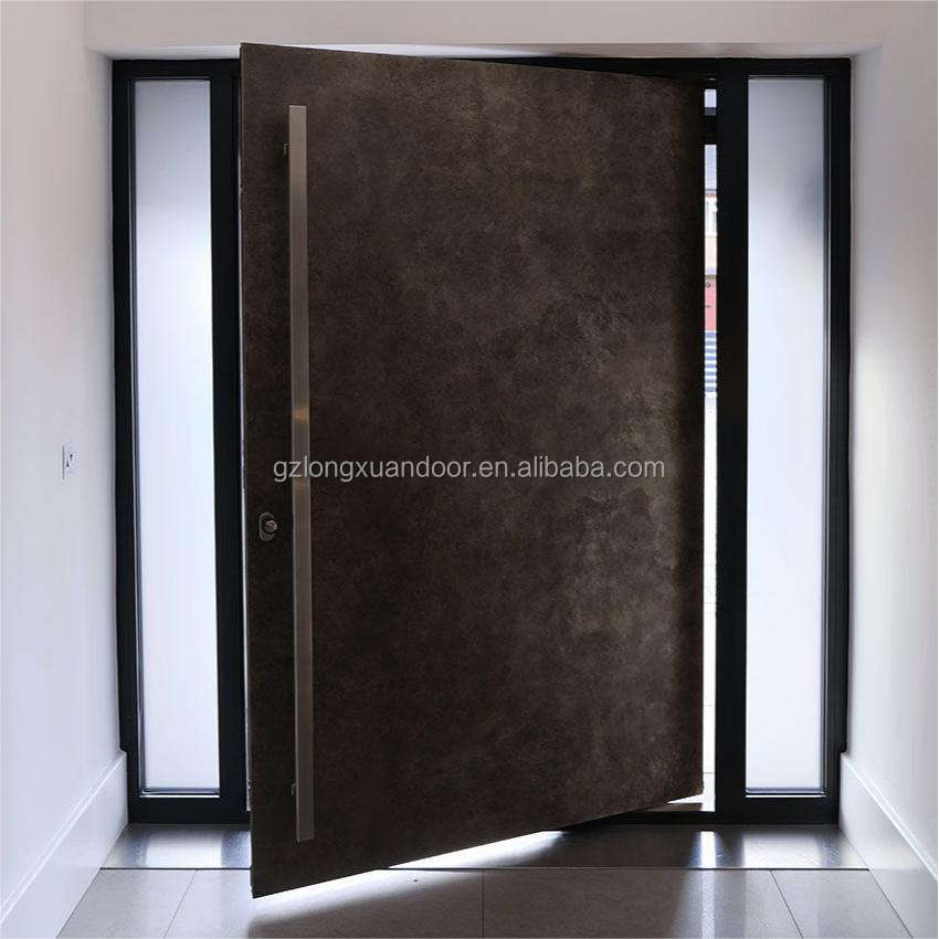 Security Aluminum Pivot Doors Outdoor Use Anti-Theft Feature Midcentury Modern Dining Hall Entry Hotels Villas Farmhouses 5 Year