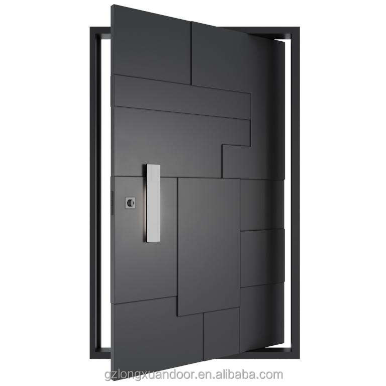 Security Aluminum Pivot Doors Outdoor Use Anti-Theft Feature Midcentury Modern Dining Hall Entry Hotels Villas Farmhouses 5 Year