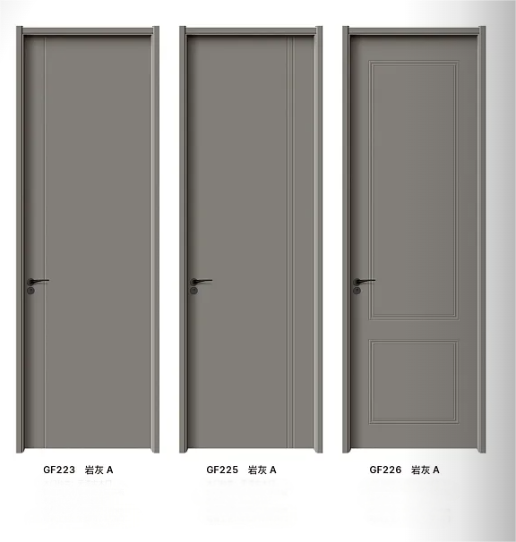 Indoor Carbon Crystal Wooden Bedroom Door Postmodern Design Guangdong Origin Sound Insulation Waterproof Bathroom Apartment