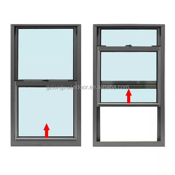 High Quality Stylish Aluminum Alloy Double-Hung Sliding Window Weather Resistant for Exterior Living Room Kitchen Vertical
