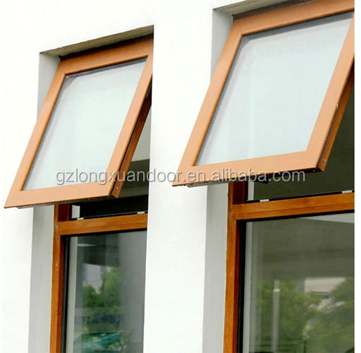 Durable Aluminium Alloy Hanging Window Stainless Steel Screen Wood Windproof Sliding Modern Home Entry for Kitchen Swing for