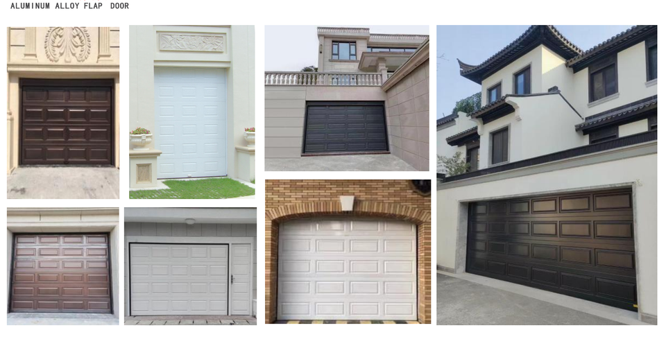 Custom-Made Commercial Garage Doors Export Aluminium Alloy with Full-Film Glass Transparent Sectional Design