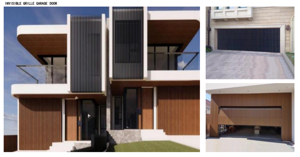 Custom-Made Commercial Garage Doors Export Aluminium Alloy with Full-Film Glass Transparent Sectional Design