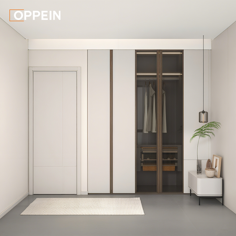 OPPEIN Modern White French Style Full Bedroom Furniture Set with Queen Size Bed for Girls